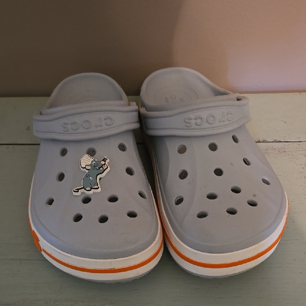 CROCS Gray and Orange  with Sporty Design